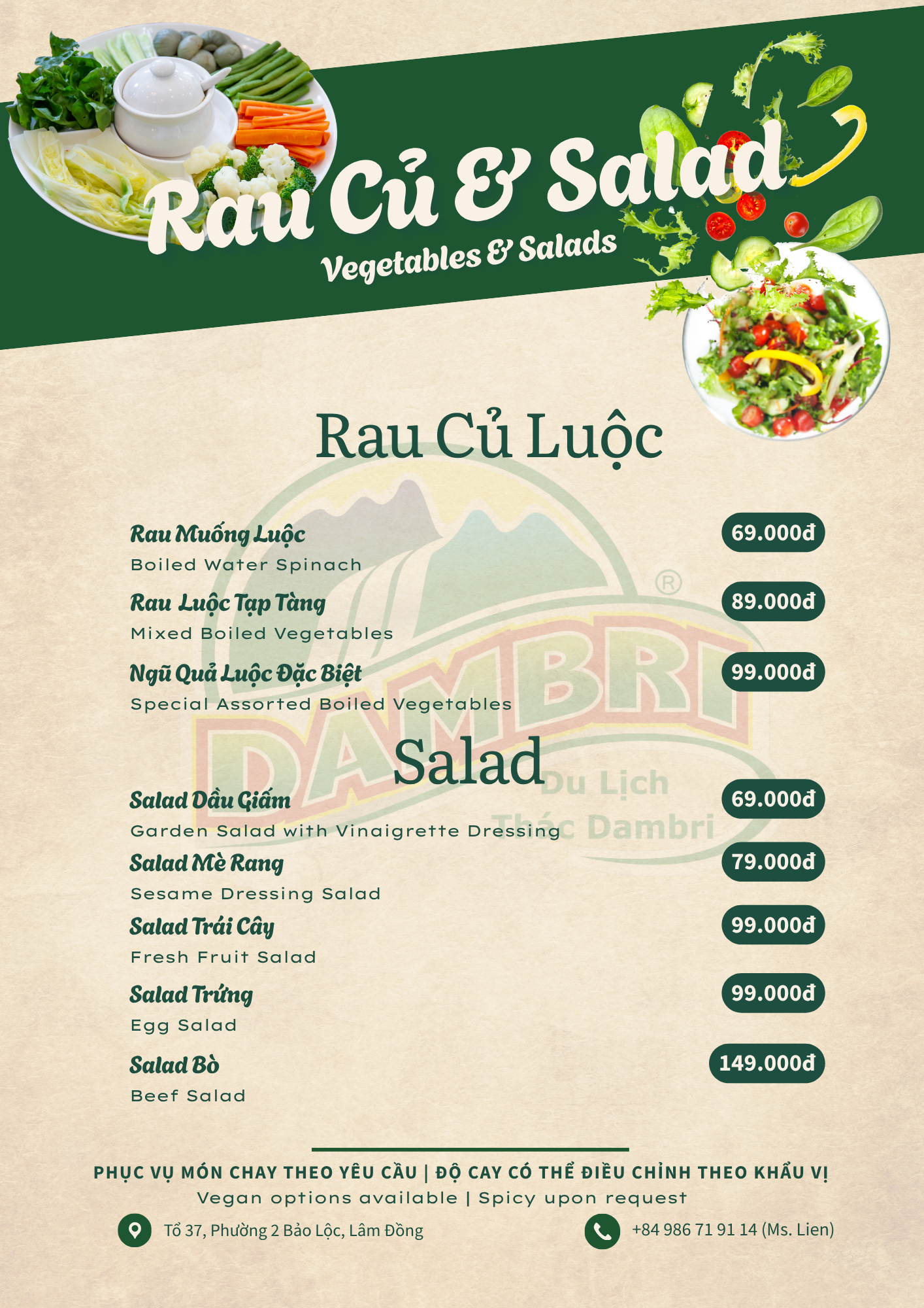 Rau củ & Salad