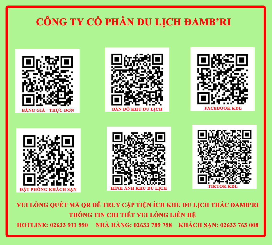 Mã QR tiện ích KDL thác Đamb'ri